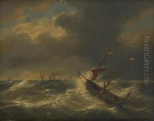Bateau De Peche Et Vapeur Par Gros Temps