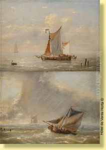Marine Avant L'orage by Louis Verboeckhoven