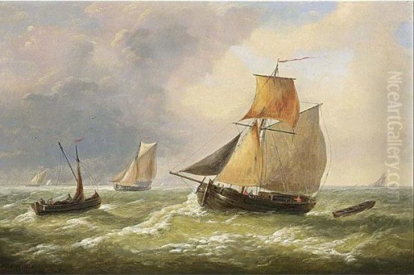 Sailing Vessels At Sea - view 1