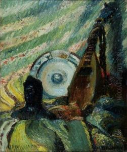 Nature Morte A La Mandoline Et Au Buste De Dante
