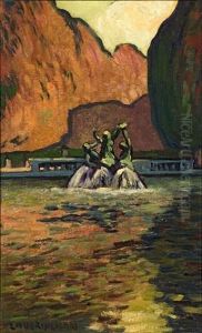 Bassin De Versailles. by Louis-Mathieu Verdilhan