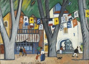 La Fete Au Village by Louis-Mathieu Verdilhan