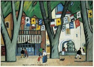 La Fete Du Village by Louis-Mathieu Verdilhan