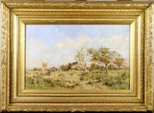 Paysage Avec Ferme Et Verger