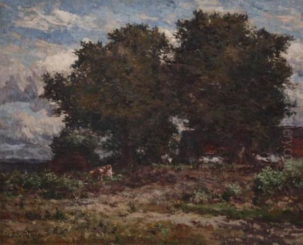 Orchard With Cows And Farmhouse - view 1