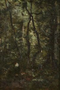 Wooded Landscape With Figures by Isidore Verheyden
