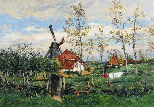Summer Landscape Withmill And Farmstead - view 1