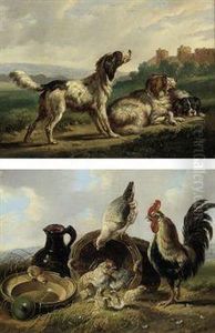 Farmyard Friends by Albertus Verhoesen