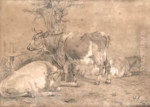Cows by Albertus Verhoesen