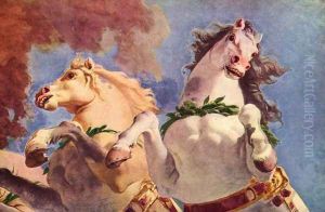 Frescoes in the imperial hall of the Würzburger residence castle, cover fresco, scene, the solar Apo