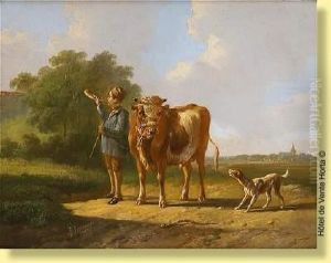 Taureau Et Sonneur De Trompe