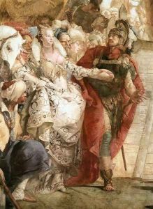 The Meeting of Anthony and Cleopatra (detail) 1746-47 by Giovanni Battista Tiepolo