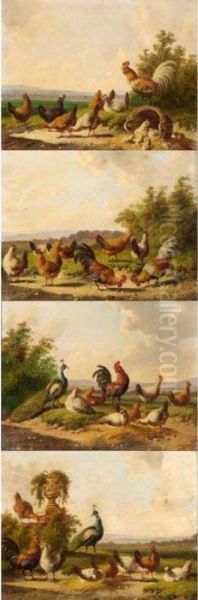 Landscapes With Peacocks And Chickens - view 1