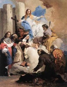 The Virgin with Six Saints 1737-40 by Giovanni Battista Tiepolo
