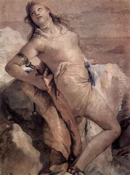 Frescoes in the Villa Vallmarana, Vicenca, scene, Minerva will force Achilles to kill Agamenon - view 1