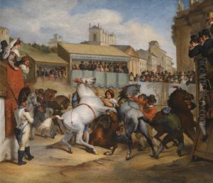 The Wild Horse Race In Rome by Carle Vernet
