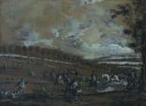 Scene De Chasse A Courre by Carle Vernet