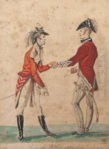 Rencontre D""officiers Anglais by Carle Vernet