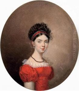 Portrait Of Countess Maria Ivanovna De Traversay by Carle Vernet