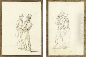 Two Gentleman; And An Elegant Couple (recto); A Man In Costume (verso) Two Gentleman; And An Elegant Couple (recto); A Man In Costume (verso)