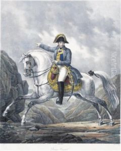 Napoleon On His Horse; And Six Companion Prints