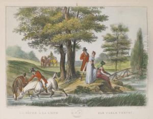 Promenade En Guigue No. 1 by Carle Vernet