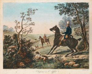 Le Chasseur A L'affut Et Le Retour Du Chasseur by Carle Vernet