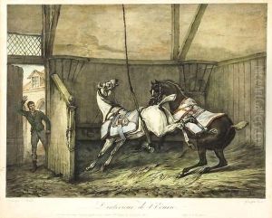 "l'interieur De L'ecurie". by Carle Vernet
