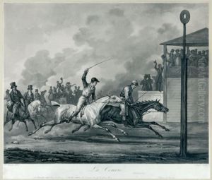 Les Preparatifs D'une Course - Le Depart - La Course - Les Suites D'une Course by Carle Vernet
