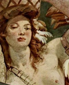 Frescoes stairwell of the Würzburger residence castle, scenes to the apotheosis of the prince bishop 6