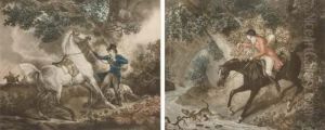 Chasseur Egare Et Cheval Effraye Par La Foudre Par Louis-philibert Debucourt
