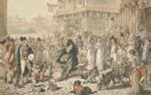 Dogs Dancing, La Danse Des Chiens by Carle Vernet