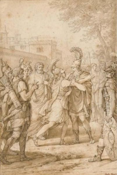 A Roman Soldier Beseeching Another - view 1