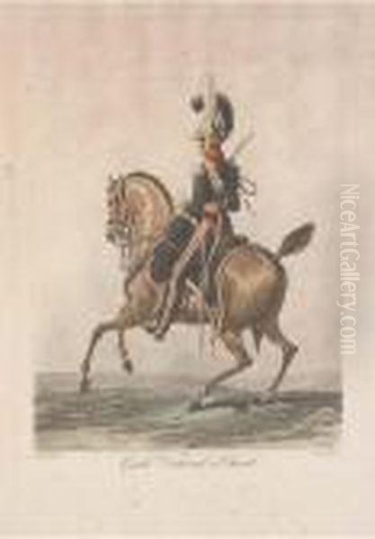 Garde National A Cheval Par Debucourt - view 1