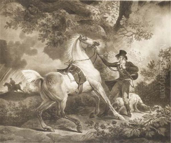 Cheval Effraye Par La Foudre Par Louis Philibert Debucourt - view 1