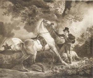 Cheval Effraye Par La Foudre Par Louis Philibert Debucourt