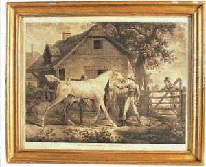cheval Qu'on Bouchonne Au Retour D'une Course by Carle Vernet