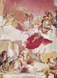 Frescoes in the imperial hall of the Würzburger residence castle, cover fresco, scene, Europe