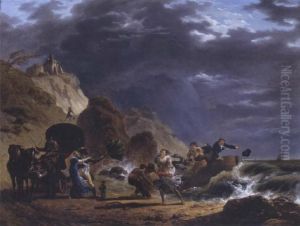 Arrival Of Emigres With The Duchess Of Berry On The French Coast
