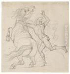 Pferdehalter Mit Pferd Pferdehalter Mit Pferd