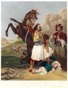 Le Giaour Vainqueurd'hafsan (hassan) by Horace Vernet