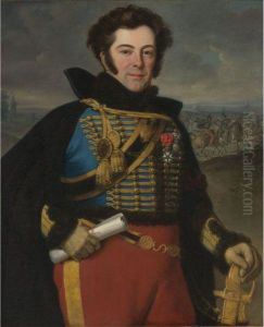 Portrait Of Colonel Auguste-frederic-bon-amour, Marquis Detalhouet