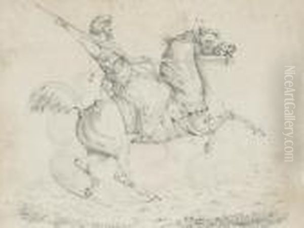 Mounted Arabian Knight - view 1