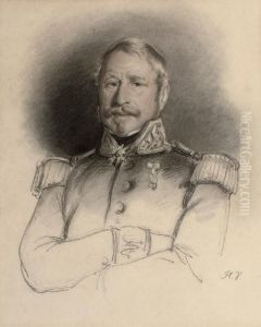 Portrait Du General Jean Rabusson, Baron D'empire by Horace Vernet