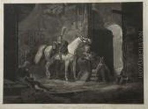 Lancier Polonais En Cantonnement by Horace Vernet