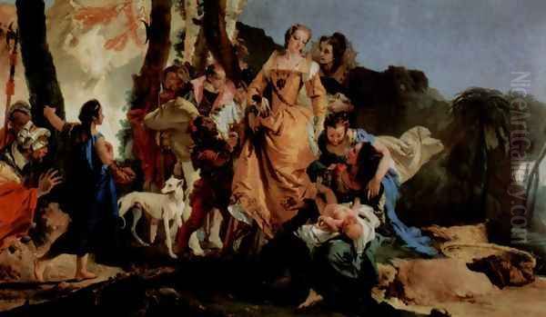 The suspension of the small Moses in a Binsenkorb in water, Fragment - view 1