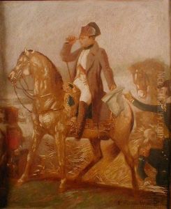 Napoleon And His Staff At Wagram Battlefield by Horace Vernet
