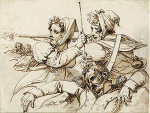 Femmes Sur Les Barricades by Horace Vernet