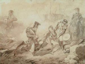 La Cantiniere Blessee by Horace Vernet