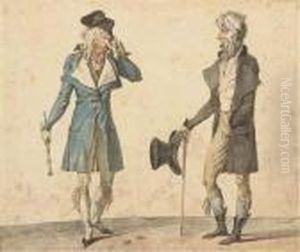 Deux Incroyables S'observant by Horace Vernet